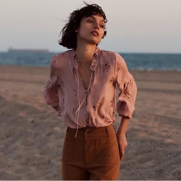 Anthropologie Tops - Anthropologie  Dolan West Coast  Sierra Poet Pink Blouse XL